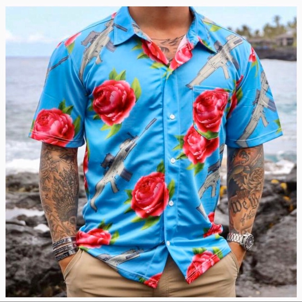 AK47 Aloha Shirt
